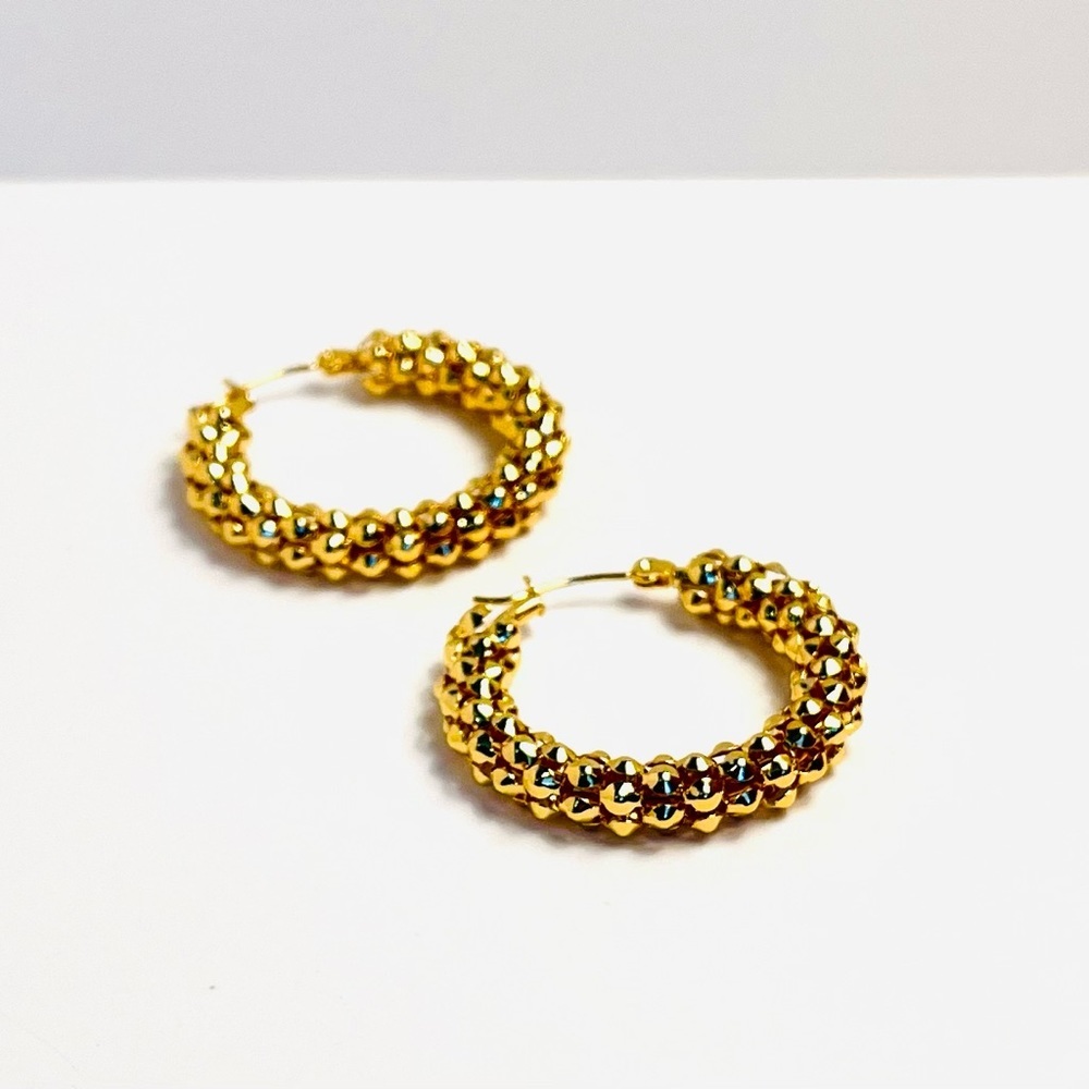 18k gold plated hoops